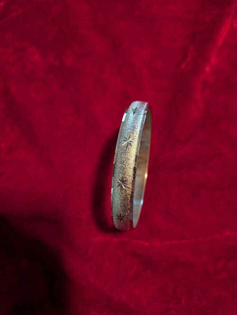 Monet Sterling Silver Star-Engraved Bangle Bracelet - Silver